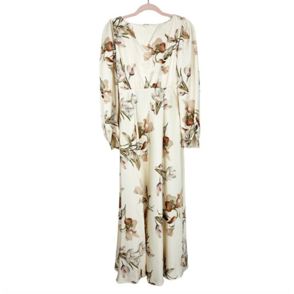 SACHIN + BABI Dress Size 10 NEW AMY Eggshell Venetia Petals Floral Satin - Picture 4 of 8